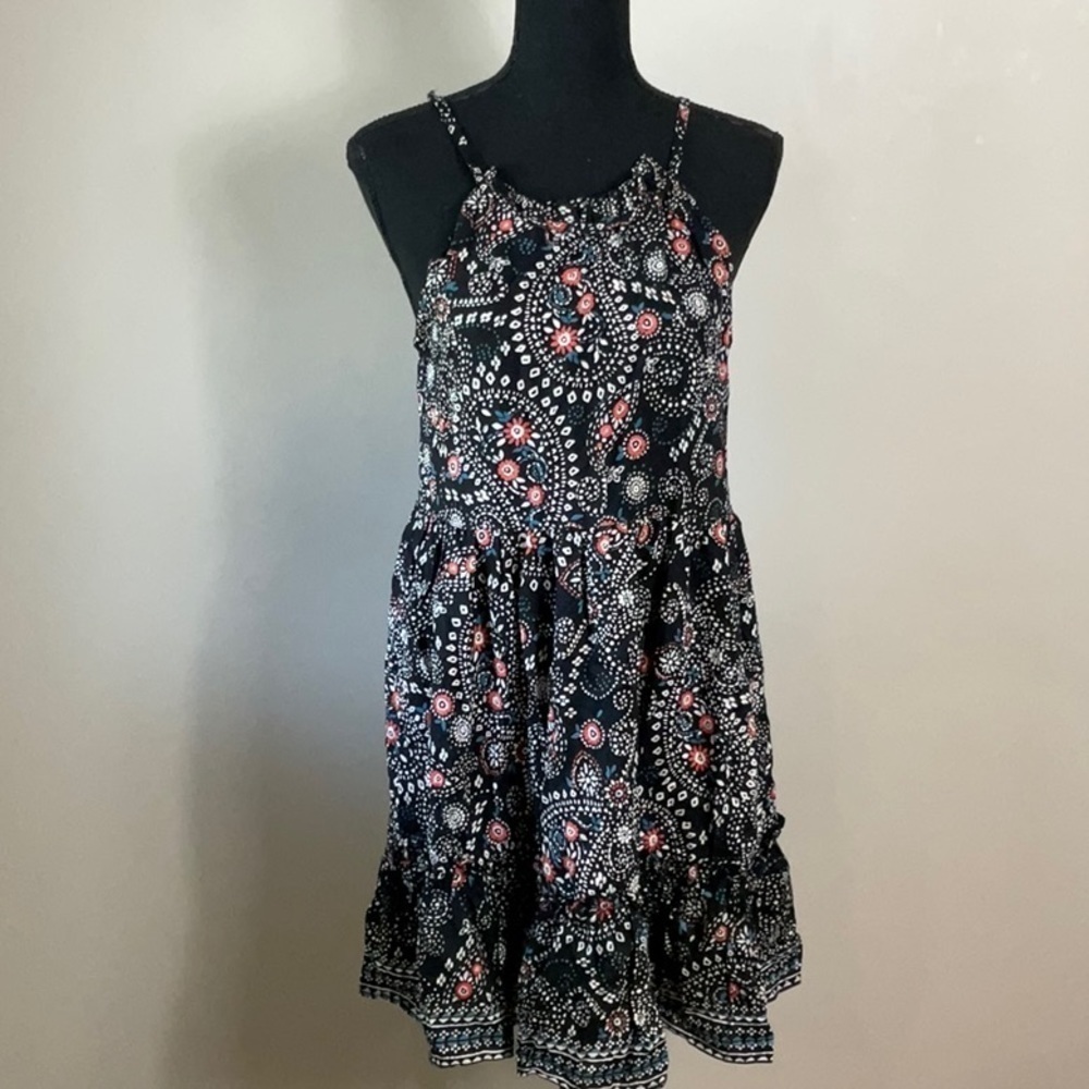 Mi ami black floral mini